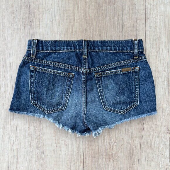 JOE'S JEANS Mid Rise DEJA Frayed Hem Denim Shorts 24 - Picture 4 of 4